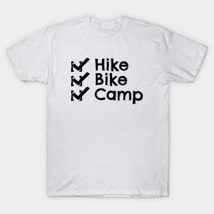 Hike Bike Camp Check T-Shirt